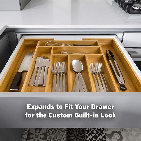 100 Pct Organic Bamboo Other - Silverware Drawer Organizer
